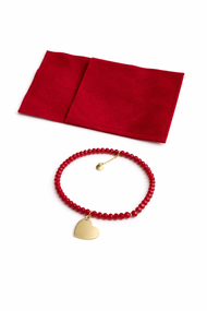 Bransoletka czerwona z sercem Wonders By Ola