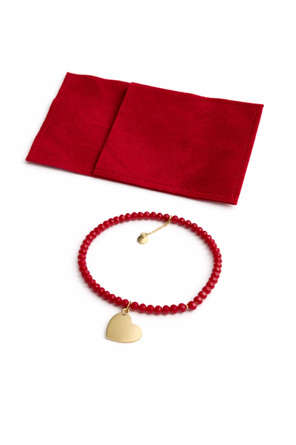 Bransoletka czerwona z sercem Wonders By Ola