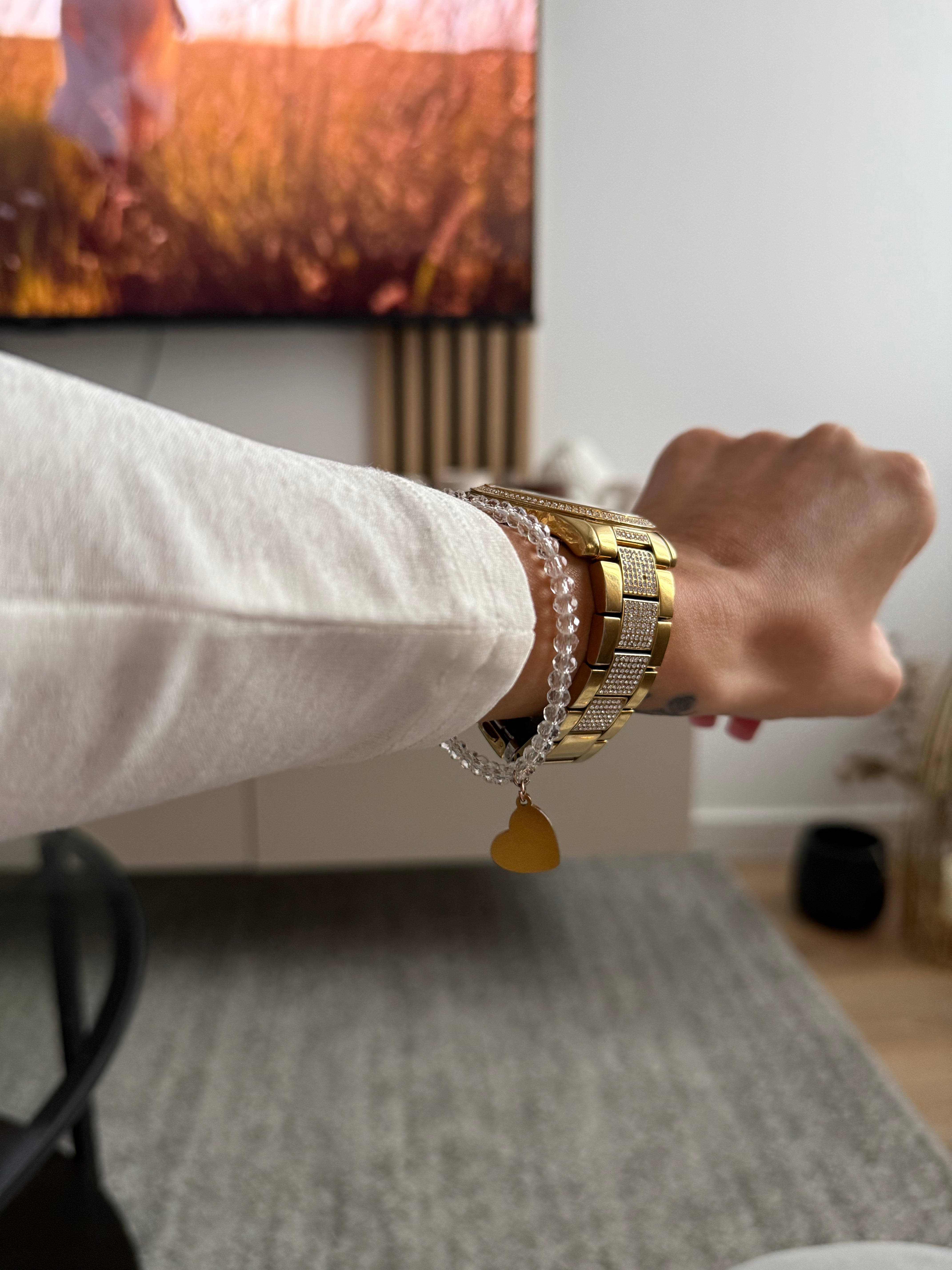 Bransoletka z serduszkiem biała Wonders By Ola